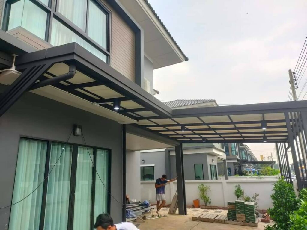 หลังคาโรงรถโมเดิร์น